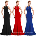 Starzz 2016 Sexy Floor-Length Sleeveless Backless Pleated Sequins Beads Stretchy Free Prom Dress ST000089-1